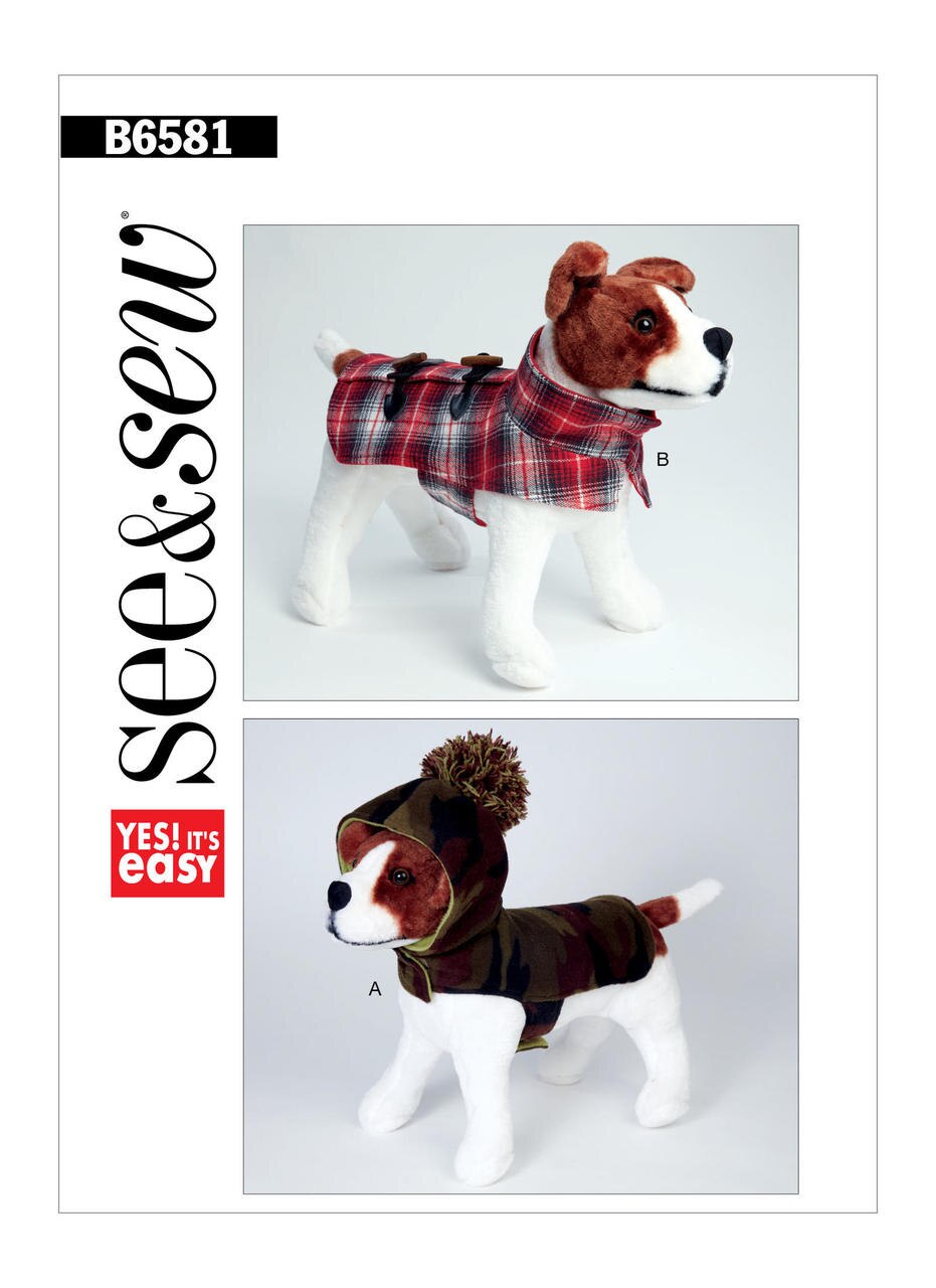 I made a fleece coat for my small dog! The coat is lined with